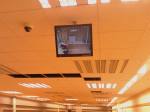 Ceiling hung CCTV monitor